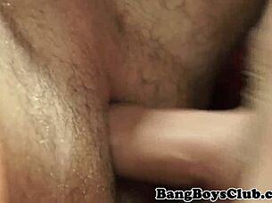 Tattooed Euro Stripper Sucks Muscular Bodybuilder's Cock