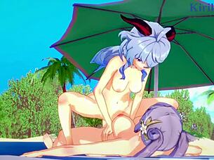 ganyu and keqing share intense futanari sex with xiangling and xinyan in genshin hentai