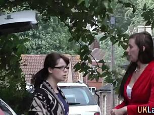 a brit in stockings sucks cock