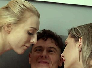 horny blonde babes get wild and cum-covered with friend