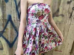 Beauty Gives Public Blowjob in Dress!