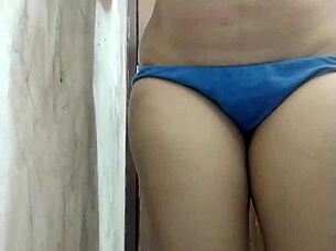 I watched my indian step sister getting ass fucked in bathroom