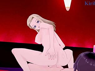 Klara and Nonna engage in intense sex in Girls Und Panzer hentai