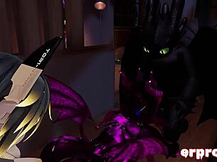 is a daemon, robot, and dragon having a hot 3way in vrchat?