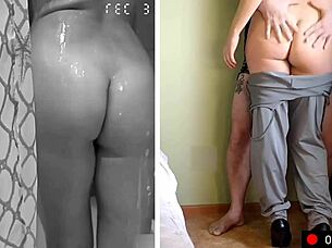 I watch my barefoot wife enjoy husband's cheating pleasure