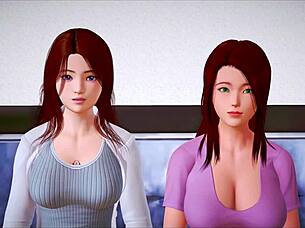 in my new family episode 403, redhead explores erotic hentai adventures with big tits.