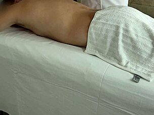 i watched this real sex at a massage session with oiled bodies and fingering