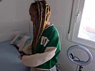 Ebony Luna Black spots me on the street and takes me home for rough blowjob and ass fucking.