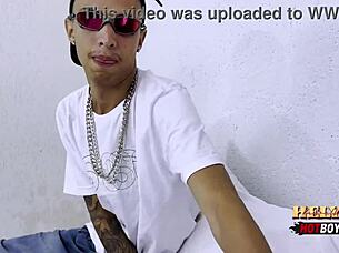 giving ass to partner in mansion, landing in carioca's room and falling on cock