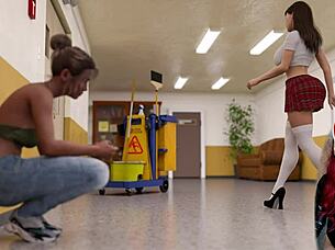 College Student Feels Intense Pleasure in White Stockings