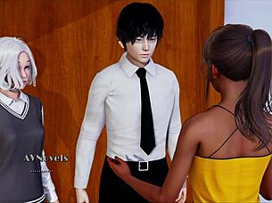 Moja skutočná túžba 47 s indickými témami v anime karikatúrnom hentai štýle