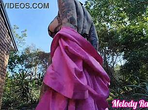 Beautiful mature woman tries on cheeky micro bikinis.