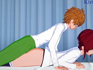 Ryouko Mikado and Tearju Lunatique with Rito Yuki in To Love Ru hentai.