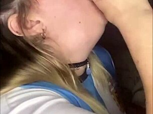 Blonde slut begs for big squirt fuck