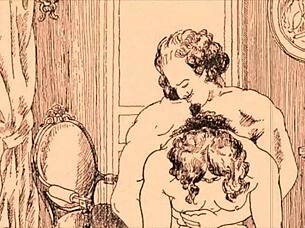 Vintage erotic drawing collection