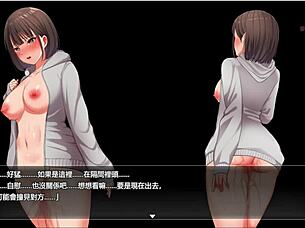 Hiding in men's toilet for secret masturbation climax 😏