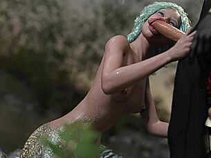 Having sex with an attractive woman