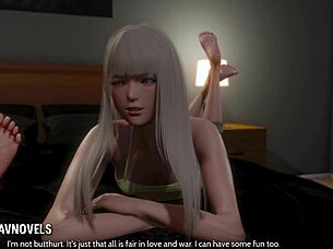 my friend learns bathing alone