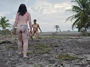 Bored with soccer, they opt for outdoor gay fucking