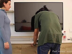 i discover pleasure with chacha robot in uniform