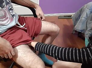 a beautiful geeky girl sucks star wars fan's big cock