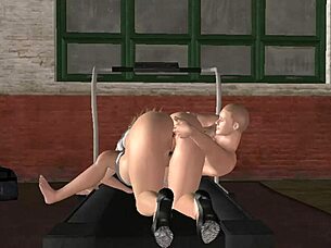 fitness trainer fucks me on treadmill