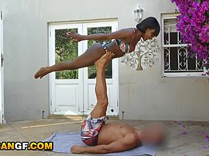 big tits african hottie gets railed by her white boyfriend at the pool pov, i watch