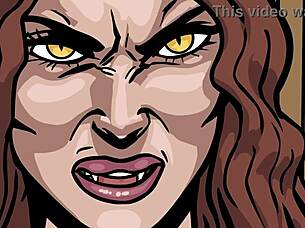 Vampire queen gets dominated by big black cock