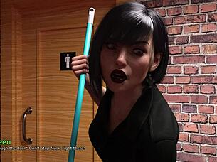 Why is Mark licking his ex-gf's pussy in the men's washroom?