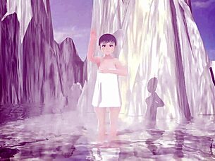I Am Leo, Anime Girl In Hot Spring Mixed Bath. No Towel, Secret Place Adventure With Errors.