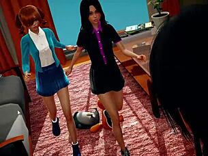 Watch this fantastic four-way creampie blowjob session