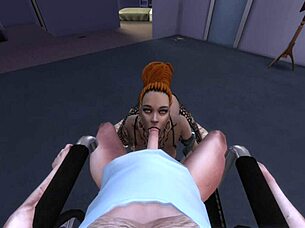 the invalid says, 'i want sex,' and the tattooed girl gives it to him.