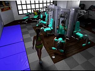 Sexy Trainer Shoko Sugimoto Squirts Cum in Gym Outfit