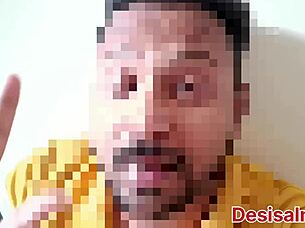 Husband's Friend Pounds Wife's Wide Pussy And Ass With Oil After Phone Chat!