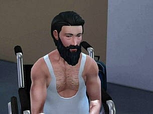 the invalid says, 'i want sex,' and the tattooed girl gives it to him.