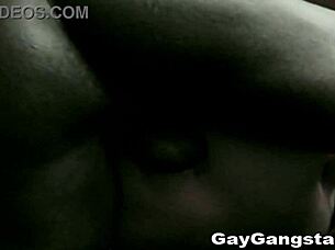 Interracial gay group sex happens in the gym with young ebony guys