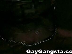 Interracial gay group sex happens in the gym with young ebony guys