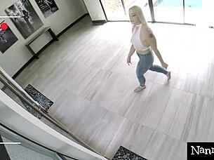 desperate nannies caught stealing suck boss cock to stay out of jail 😈