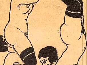 vintage drawings explore erotic alphabet