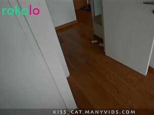 In the quiet home, a stepmom guides her virgin stepson through intimate lessons, riding his large member until climax fills her deeply.