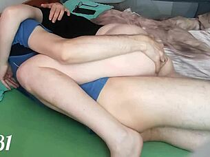 horny wife with big tits gets fucked by neighbor in homemade amateur scene. neighbors watch as she moans loudly during hardcore fucking