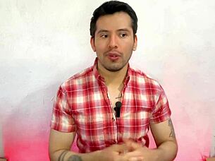 straight friend lets gay buddy suck his 23cm endowed cock, oral and big ass action.