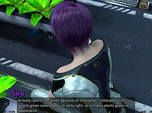 Stranded in space, I meet a shy emo girl in this 3D cartoon game.