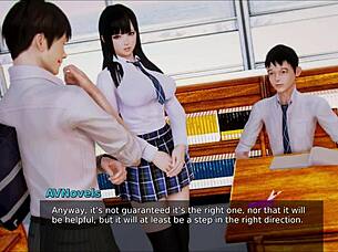 in academy 177, this brunette anime girl gets her big tits fucked in college