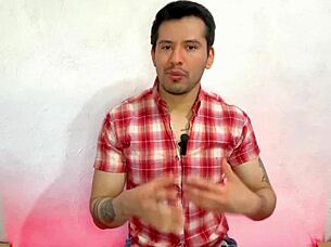 straight friend lets gay buddy suck his 23cm endowed cock, oral and big ass action.