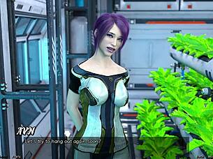 Stranded in space, I meet a shy emo girl in this 3D cartoon game.
