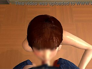 cousin sister gives blowjob in classroom after school