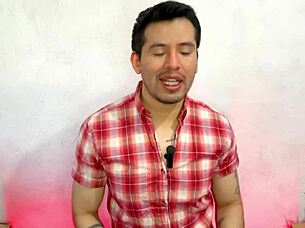 straight friend lets gay buddy suck his 23cm endowed cock, oral and big ass action.