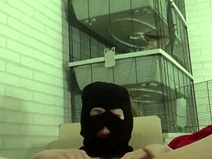 Horny gay guy with tattoo does wet piss play on sofa.