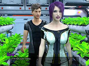 Stranded in space, I meet a shy emo girl in this 3D cartoon game.